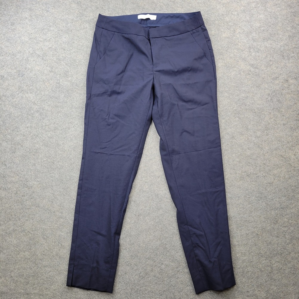 Everlane Pants Womens Size 2  Navy Blue Italian Wool Dress Slim Tapered Trousers